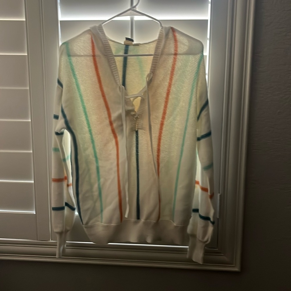 White Striped Sweater